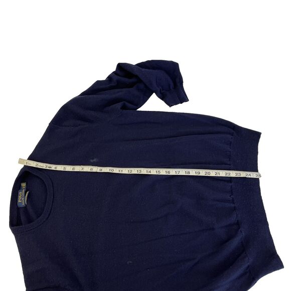 Mens Polo Ralph Lauren Washable Merino Wool Crewneck Sweater Size Large Blue - Picture 4 of 6